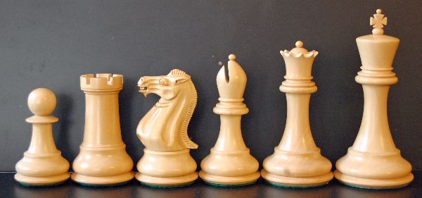 staunton chess board and pieces