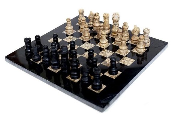 marble stone chess pieces and board from RadicalN